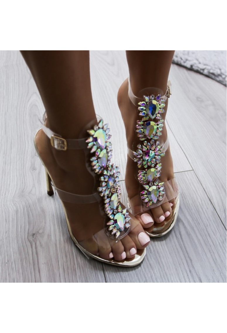 Sandálky Chica Diamonds - zlaté